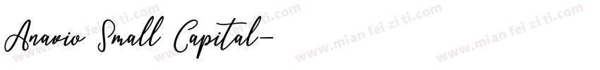 Anavio Small Capital字体转换